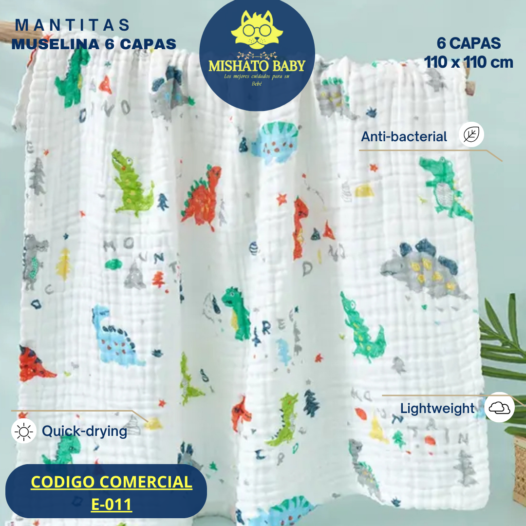 Mantas Muselina 6 Capas - SC - Niños