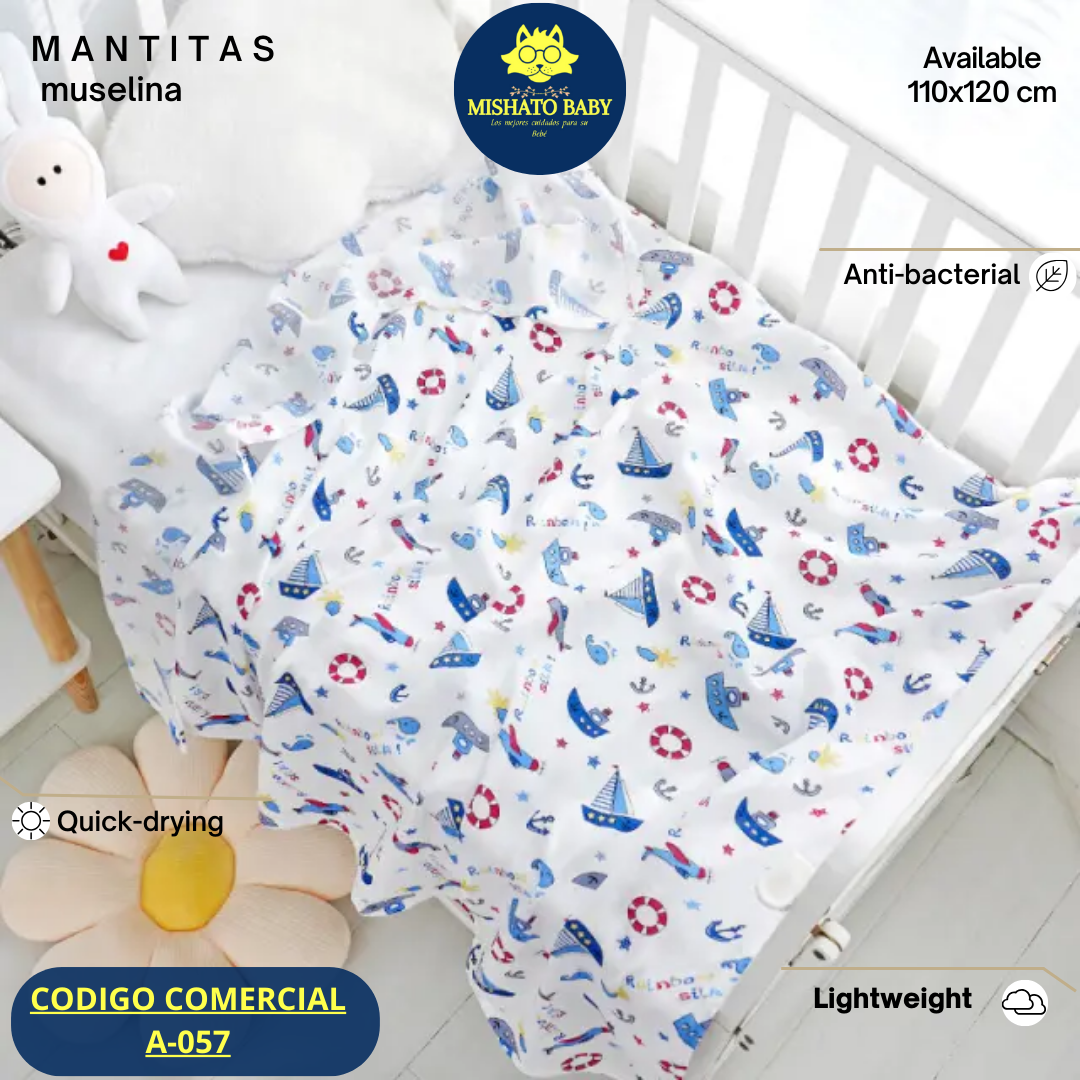 Manta Muselina  2 Capas - Niños