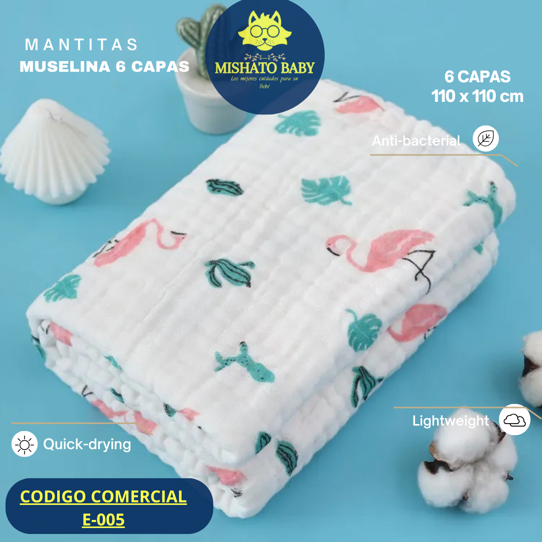 Mantas Muselina 6 Capas - SC - Niñas